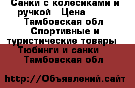 Санки с колесиками и ручкой › Цена ­ 900 - Тамбовская обл. Спортивные и туристические товары » Тюбинги и санки   . Тамбовская обл.